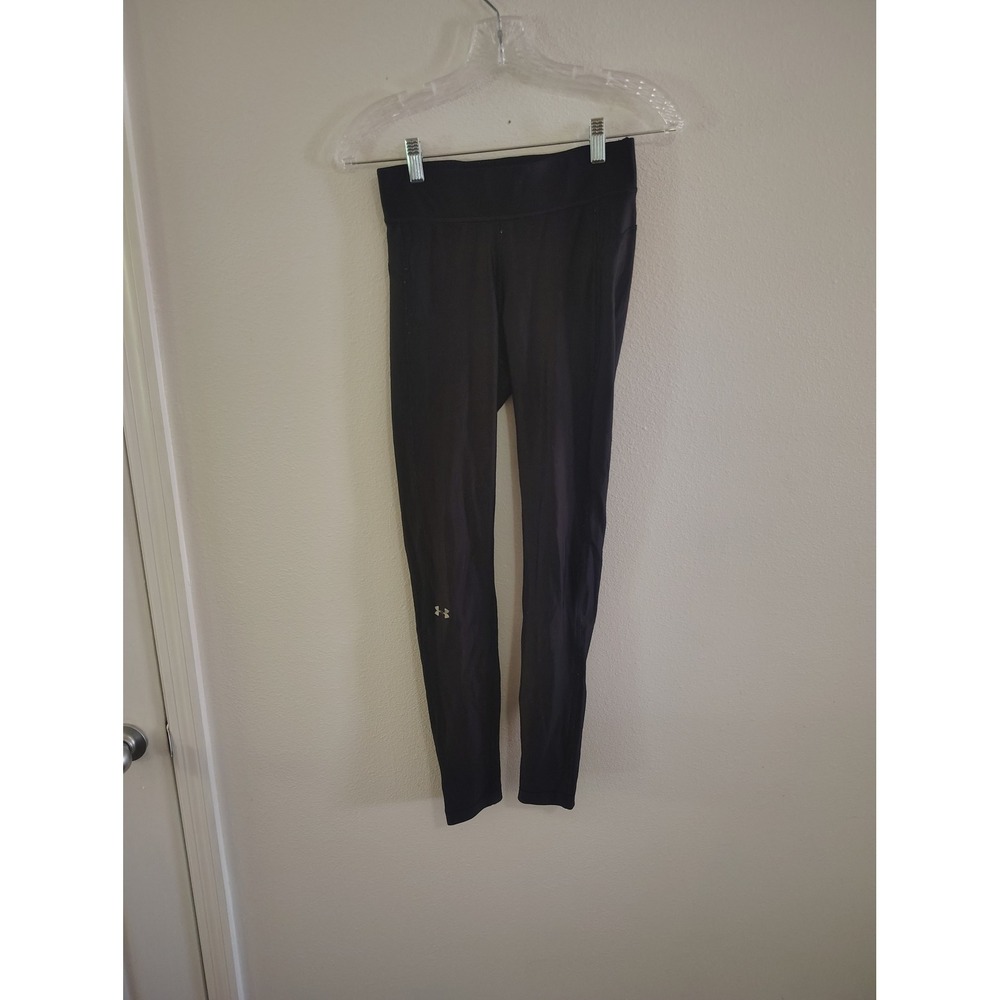 Under Armour Womens HeatGear High Waisted Black Full Length Leggings Small